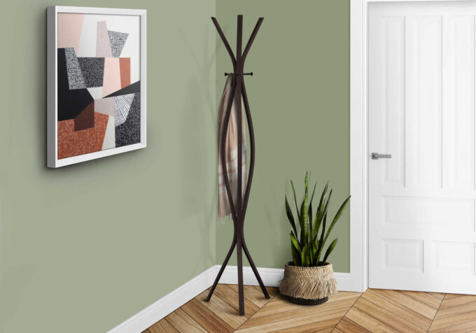 COAT RACK - 72"H / ESPRESSO METAL CONTEMPORARY STYLE