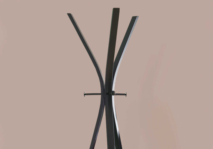 COAT RACK - 72"H / ESPRESSO METAL CONTEMPORARY STYLE - Image 3