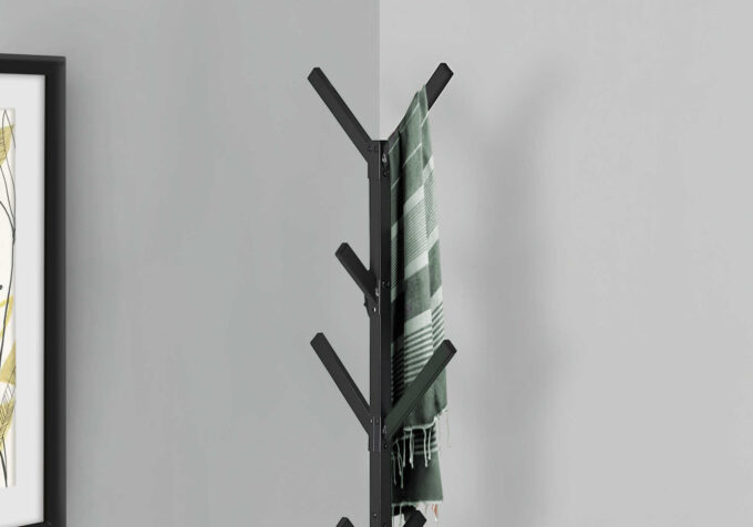 COAT RACK - 70"H / BLACK METAL - Image 3