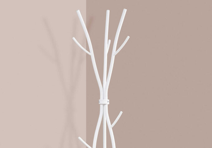 COAT RACK - 74"H / WHITE METAL - Image 3