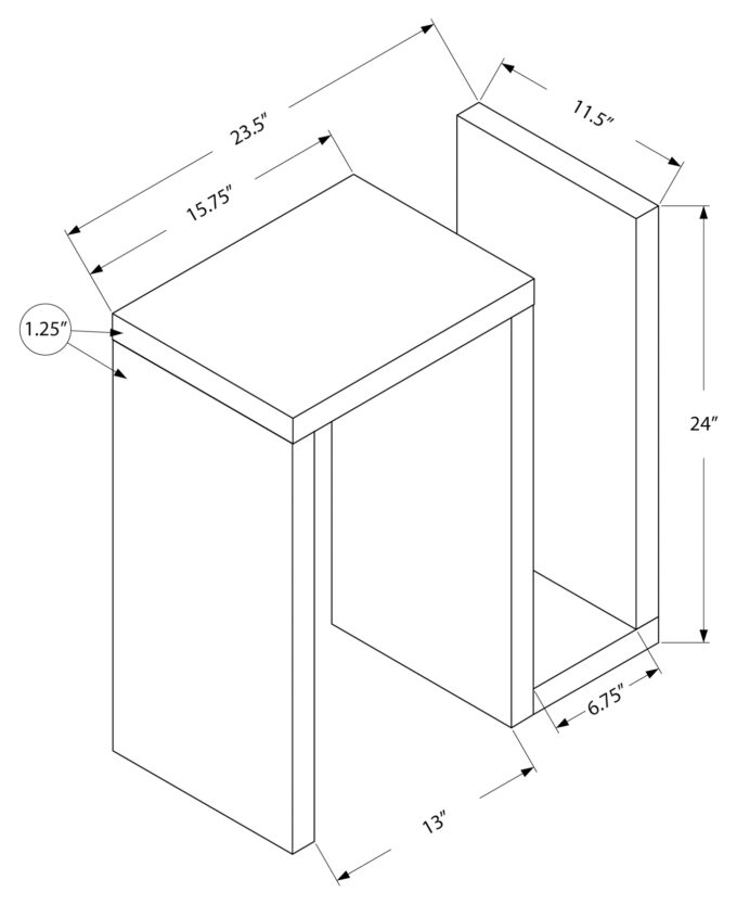 ACCENT TABLE - 24"H / ESPRESSO - Image 5