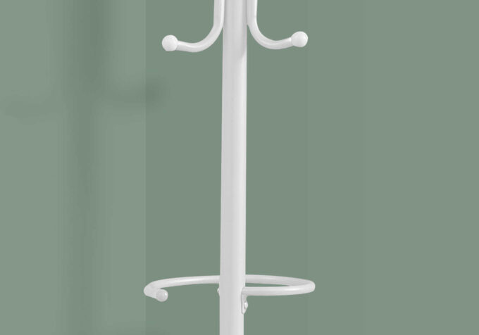 COAT RACK - 68"H / WHITE METAL - Image 2