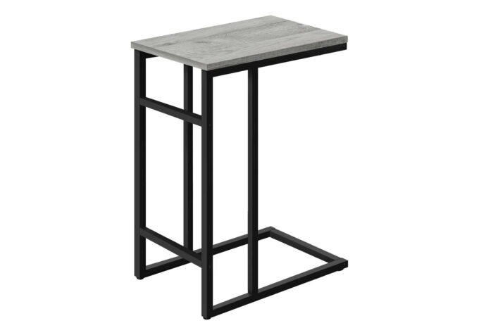 ACCENT TABLE - 24"H / GREY / BLACK METAL - Image 2