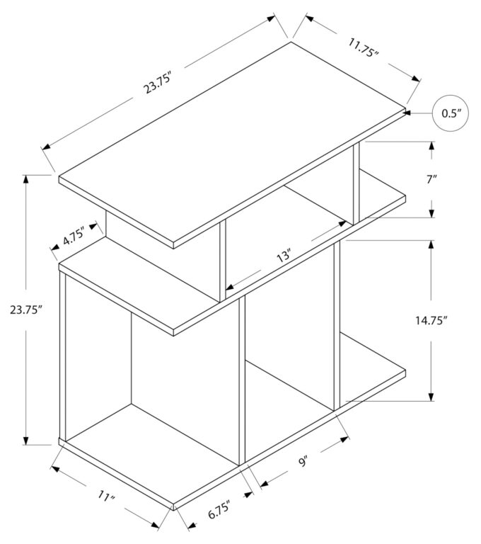 ACCENT TABLE - 24"H / DARK TAUPE - Image 5