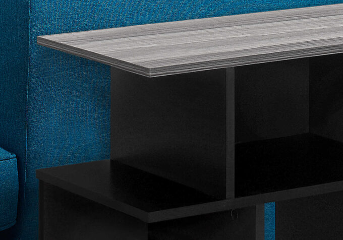 ACCENT TABLE - 24"H / BLACK / GREY TOP - Image 4