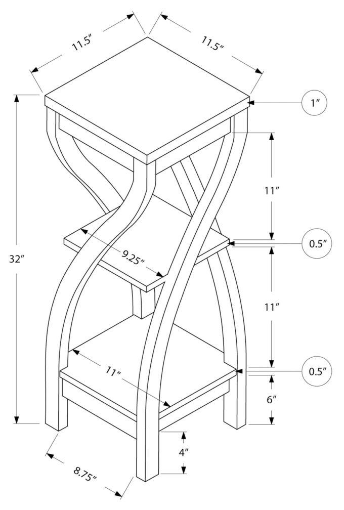 ACCENT TABLE - 32"H / WHITE - Image 5