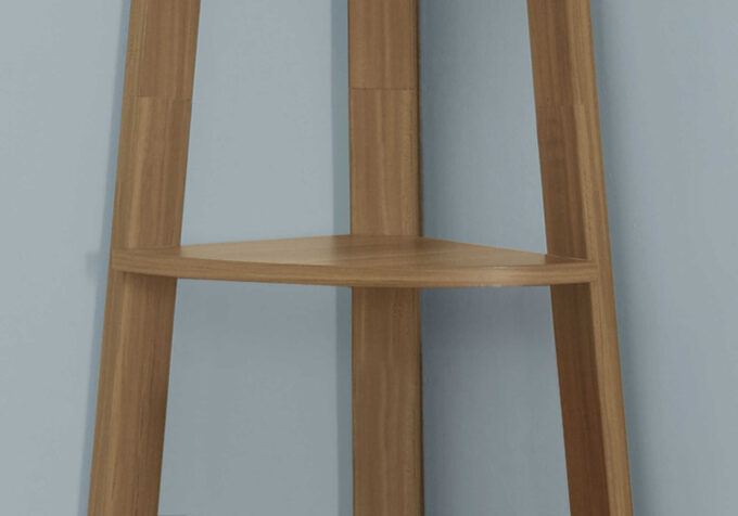 BOOKCASE - 72"H / WALNUT CORNER ETAGERE - Image 3