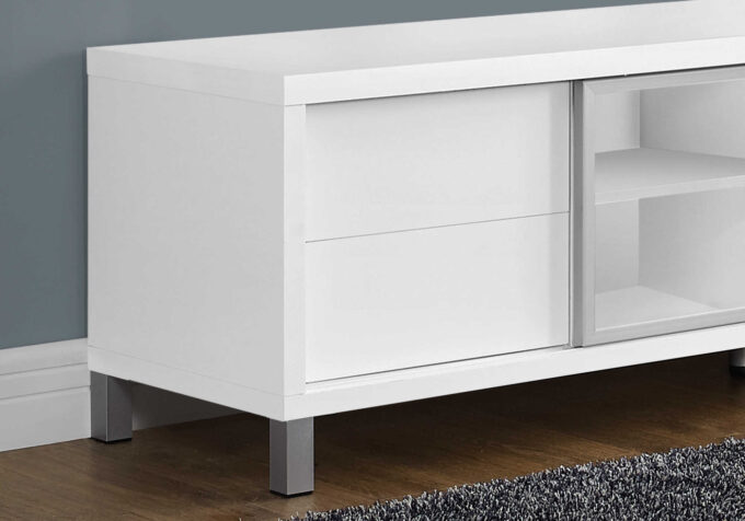 TV STAND - 70"L / WHITE EURO STYLE - Image 3