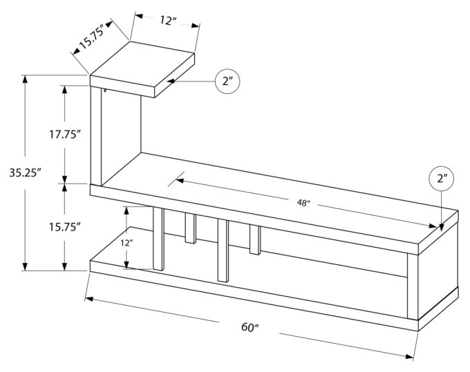 TV STAND - 60"L / ESPRESSO - Image 4