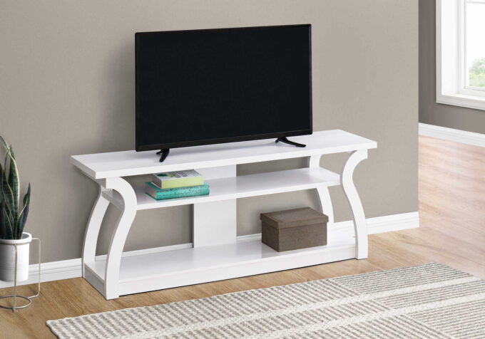 TV STAND - 60"L / WHITE