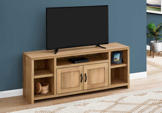 TV STAND - 60"L / GOLDEN PINE RECLAIMED WOOD-LOOK