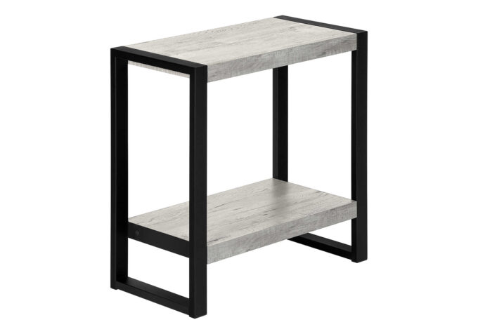 ACCENT TABLE - GREY RECLAIMED WOOD-LOOK / BLACK METAL - Image 2