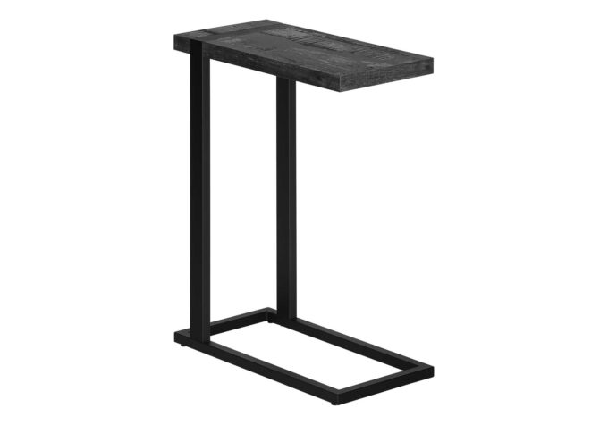 ACCENT TABLE - BLACK RECLAIMED WOOD-LOOK / BLACK METAL - Image 2