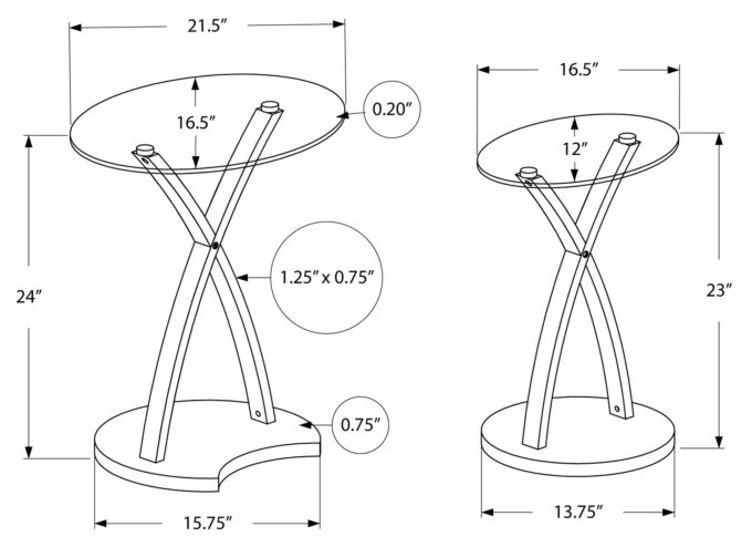 NESTING TABLE - 2PCS SET / ESPRESSO BENTWOOD - Image 4