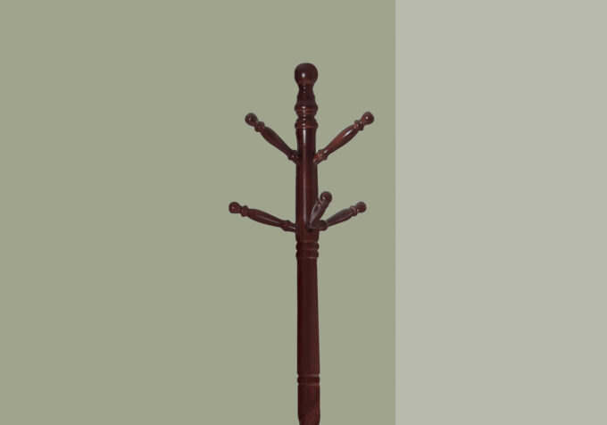 COAT RACK - 72"H / CHERRY SOLID WOOD TRADITIONAL STYLE - Image 2