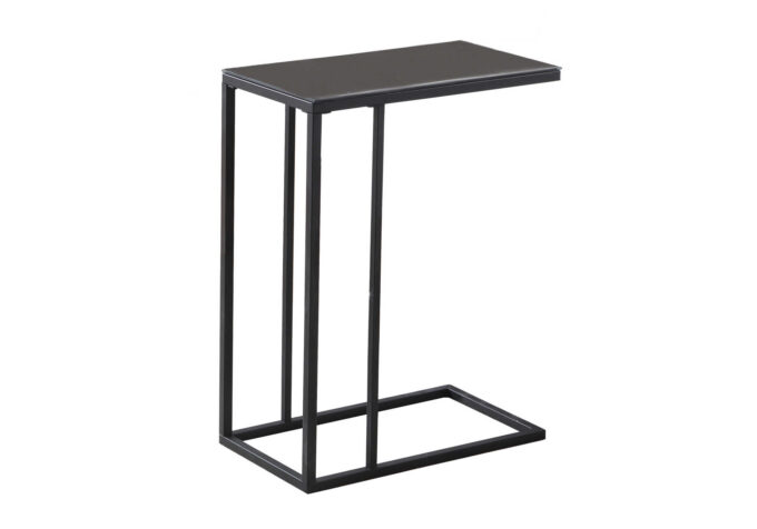 ACCENT TABLE - BLACK METAL / BLACK TEMPERED GLASS - Image 2