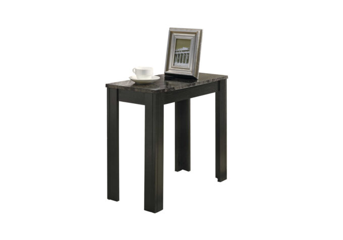 ACCENT TABLE - BLACK / GREY MARBLE - Image 2