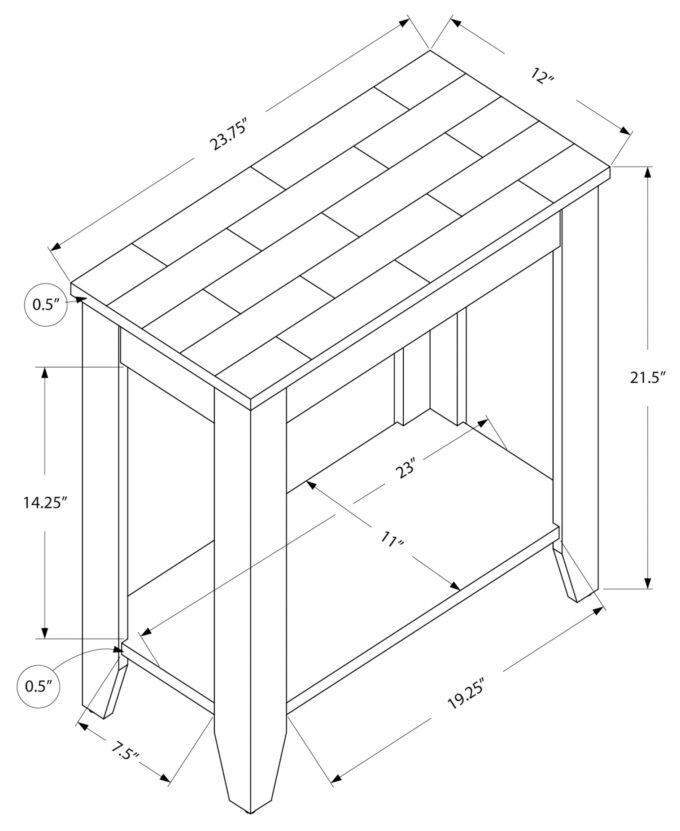 ACCENT TABLE - ESPRESSO / MARBLE TOP - Image 5