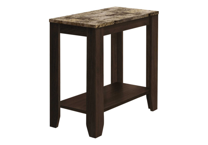 ACCENT TABLE - ESPRESSO / MARBLE TOP - Image 2