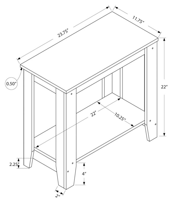 ACCENT TABLE - DARK TAUPE - Image 5