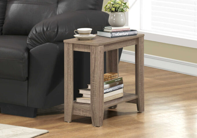 ACCENT TABLE - DARK TAUPE