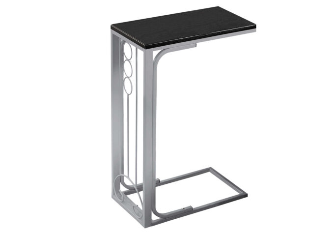 ACCENT TABLE - BLACK TOP / SILVER METAL - Image 2