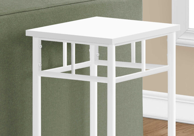 ACCENT TABLE - 28"H / WHITE / WHITE METAL - Image 4