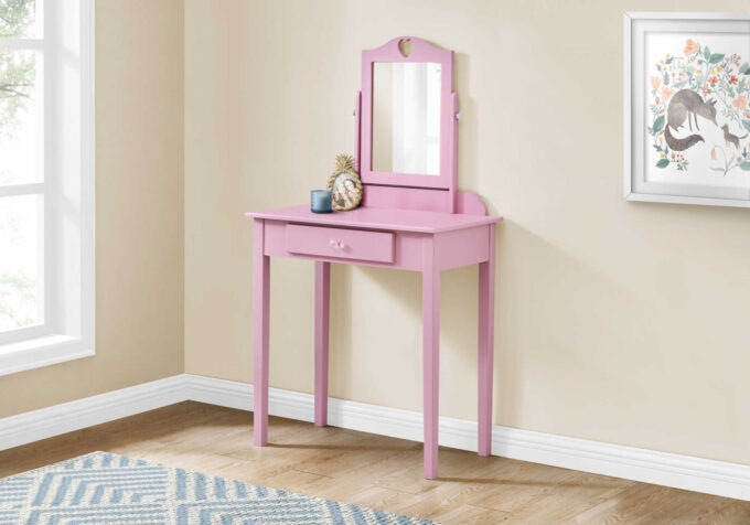 VANITY - PINK / MIRROR AND STORAGE DRAWER