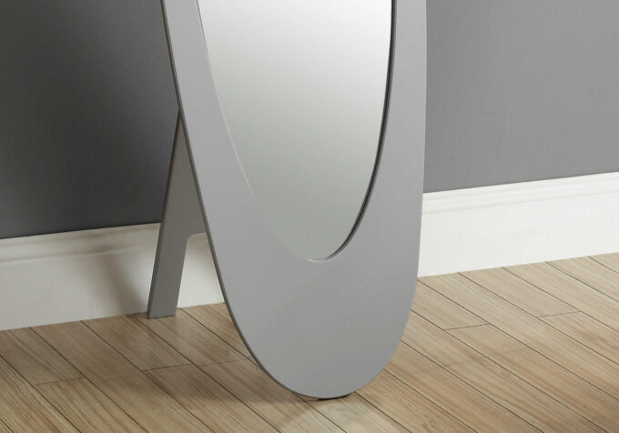 MIRROR - 59"H / GREY CONTEMPORARY OVAL FRAME - Image 3