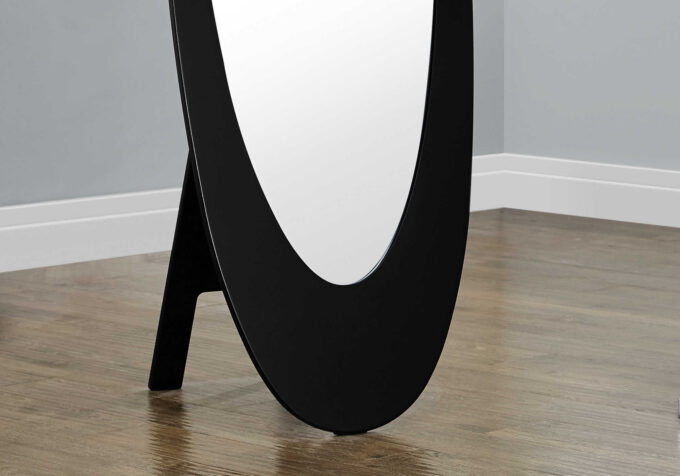 MIRROR - 59"H / BLACK CONTEMPORARY OVAL FRAME - Image 3