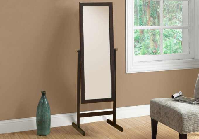 MIRROR - 60"H / ESPRESSO WOOD FRAME