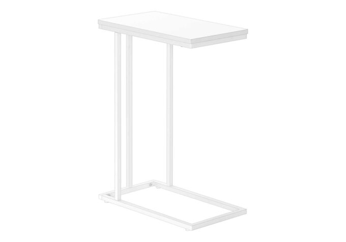 ACCENT TABLE - 25"H /WHITE / WHITE METAL - Image 2