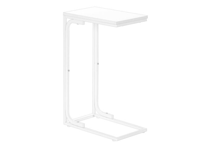 ACCENT TABLE - 25"H /WHITE / WHITE METAL - Image 2