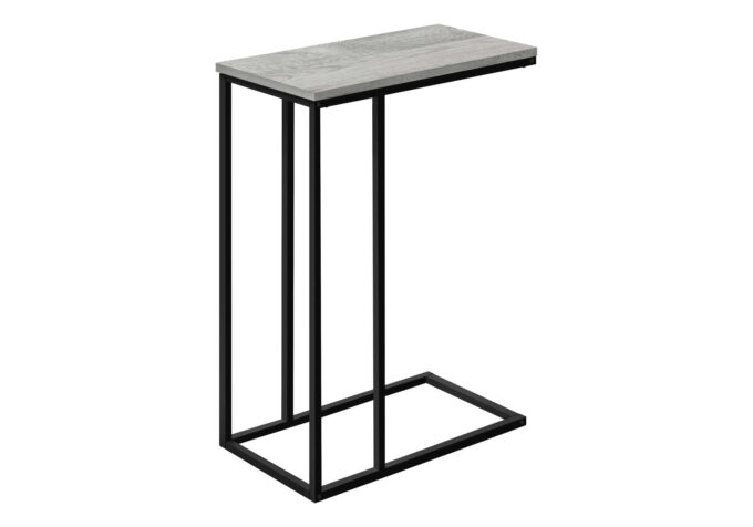 ACCENT TABLE - 25"H / GREY / BLACK METAL - Image 2