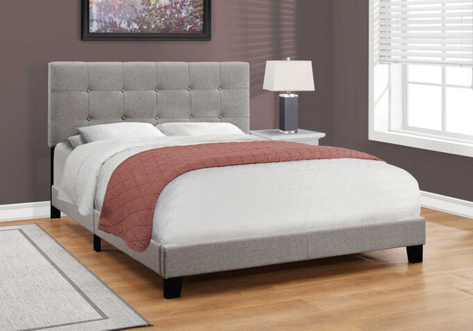 BED - QUEEN SIZE / GREY LINEN