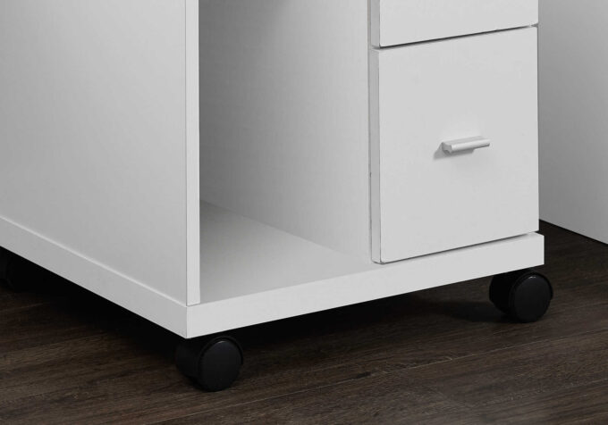 OFFICE CABINET - WHITE WITH 2 DRAWERS ON CASTORS - Image 2