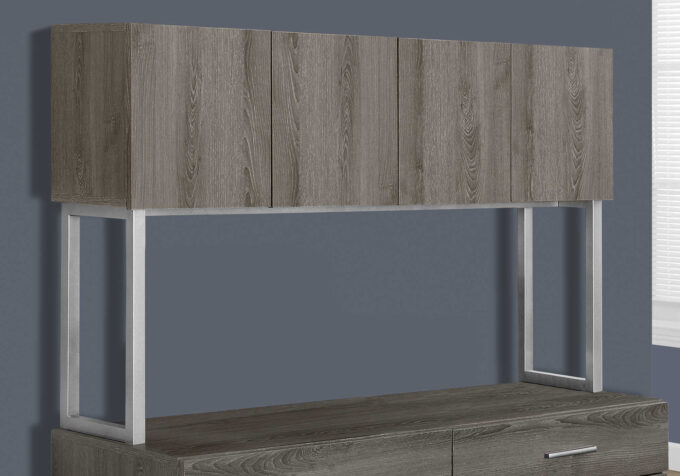 OFFICE CABINET - 48"L / DARK TAUPE STORAGE CREDENZA - Image 2