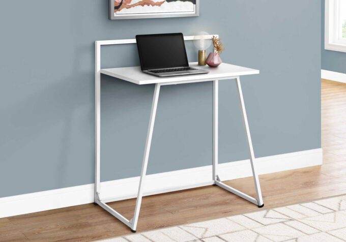 COMPUTER DESK - 30"L / JUVENILE WHITE / WHITE METAL