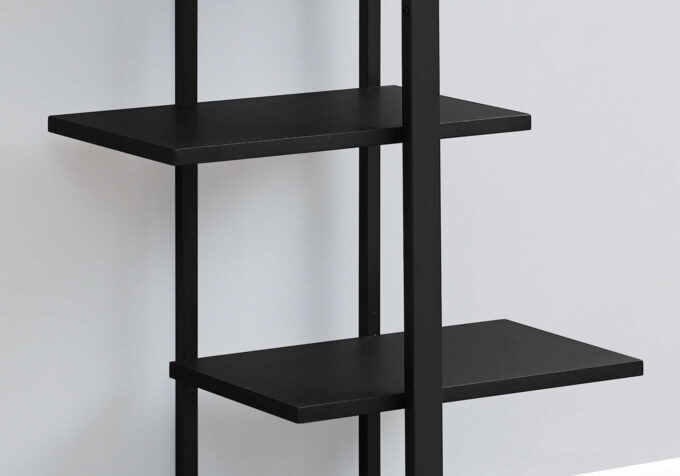 BOOKCASE - 60"H / BLACK / BLACK METAL - Image 4