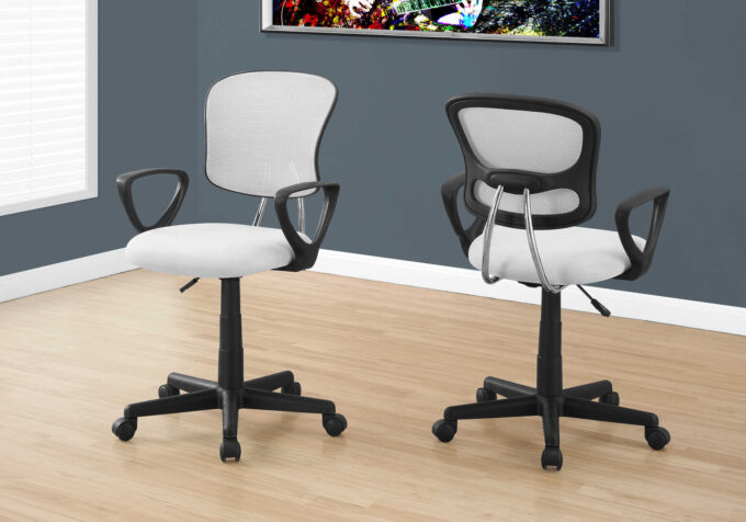 OFFICE CHAIR - WHITE MESH JUVENILE / MULTI-POSITION