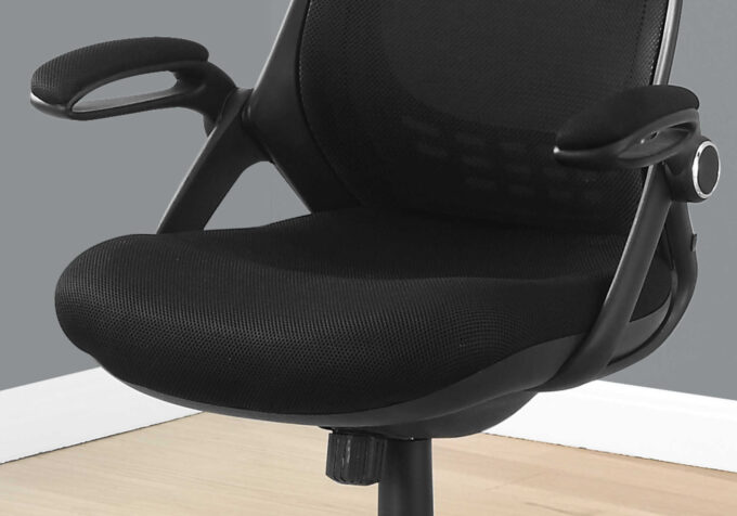 OFFICE CHAIR - BLACK LEATHER-LOOK / MULTI POSITION - Image 2