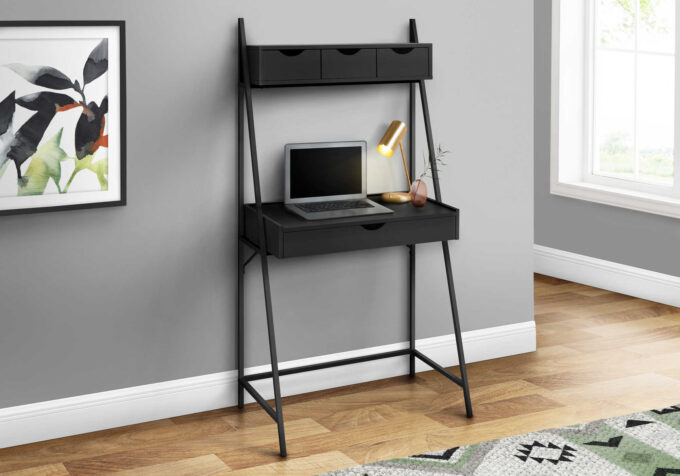 COMPUTER DESK - 32"L / BLACK / BLACK METAL