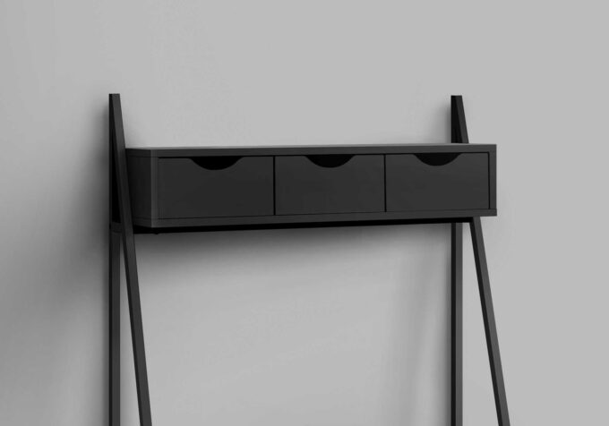 COMPUTER DESK - 32"L / BLACK / BLACK METAL - Image 2