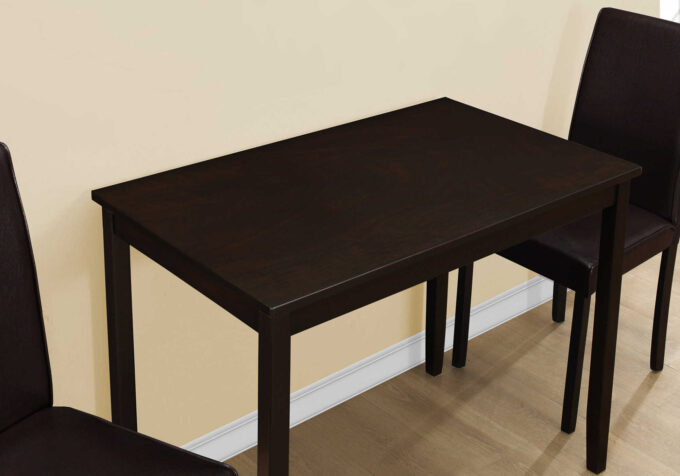 DINING SET - 3PCS SET / ESPRESSO / BROWN PARSON CHAIRS - Image 3