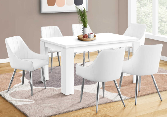 DINING TABLE - 36"X 60" / WHITE - Image 4