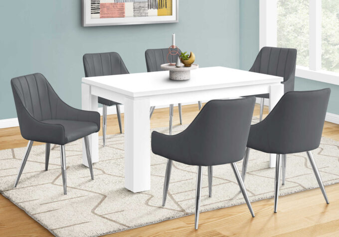 DINING TABLE - 36"X 60" / WHITE - Image 5