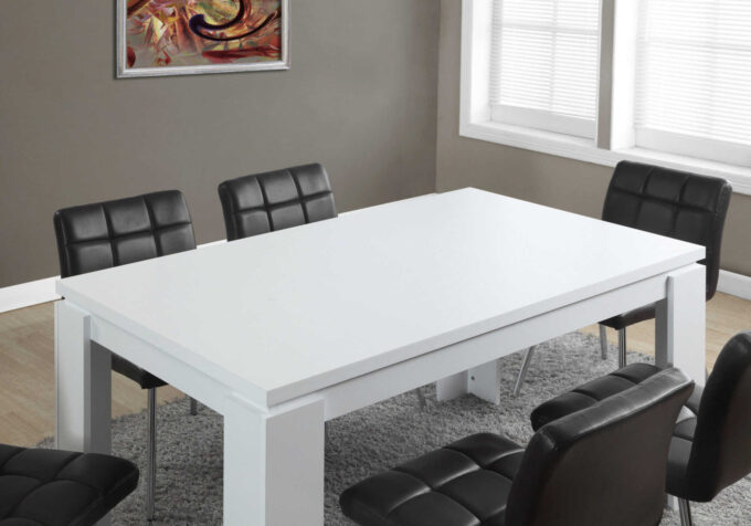 DINING TABLE - 36"X 60" / WHITE - Image 7