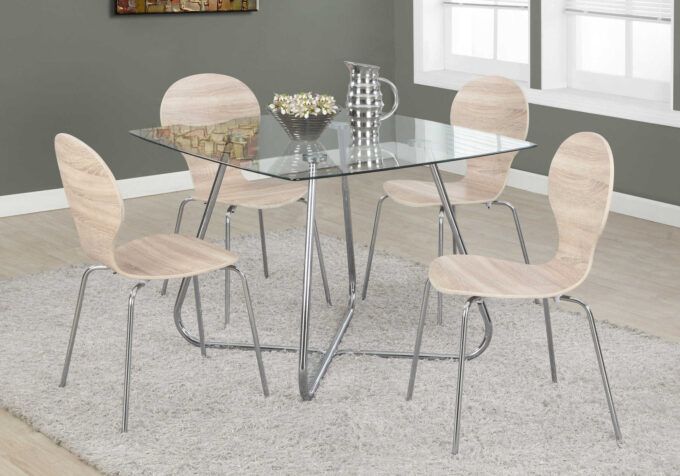 DINING TABLE - 40"DIA CHROME WITH 8MM TEMPERED GLASS - Image 4