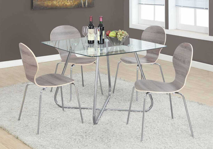 DINING TABLE - 40"DIA CHROME WITH 8MM TEMPERED GLASS - Image 5