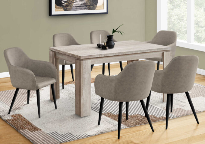 DINING TABLE - 36"X 60" / TAUPE RECLAIMED WOOD-LOOK - Image 3